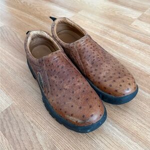 Roper Tan Leather Slip-On Loafers